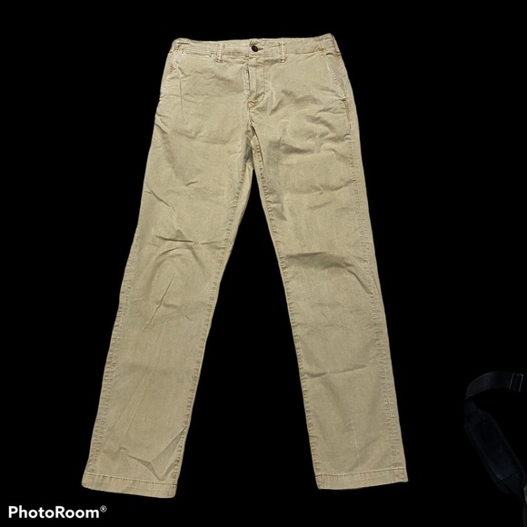 AEO NE(X)T Level Flex Dark Khaki Pants 32x34; EUC - Picture 1 of 7